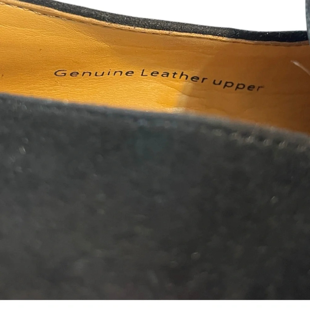 J. Crew Factory Black Suede Smoking Loafers Dark Academia Business Casual Size 8